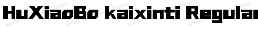 HuXiaoBo kaixinti Regular字体转换
